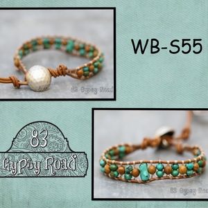 WB-S55 - single beaded wrap bracelet